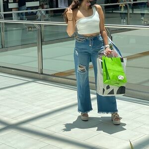 Crop top with open back Lycra